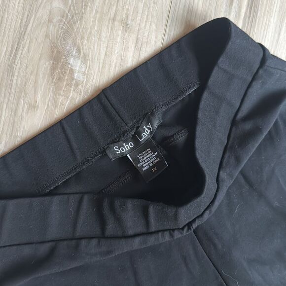 Soho Lady Black Leggings Size 1X - Picture 5 of 5